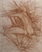  GUILLAUME AZOULAY "Um Homme Assis" etching