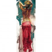 "Graceful Splendor" Hand-Embellished Mixed Media Giclee on Canvas