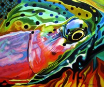 "Firehole Rise" Giclee on Canvas by A D Maddox