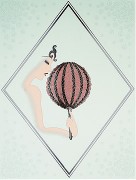 "Rose Fan" Estate-Signed Embossed Serigraph With Foil Stamping by Erte