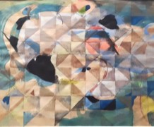 "Clearing" Original Watercolor and gouache on paper by Perle Fine