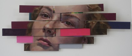 "Tri" Oil on wood panel, High gloss finish/varnish, Acrylic by Yury Darashkevich