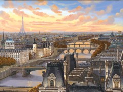 "Ten Bridges" Serigraph on Canvas by Liudmila Kondakova