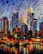 "Magnificent Manhattan" Original Oil on Canvas by Daniel Wall
