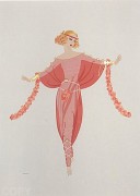 "May" Estate-Signed Embossed Serigraph with Foil Stamping by Erte