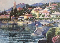 "Recollection of Lake Como" Serigraph by Howard Behrens