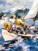 "Wind Surfer" Serigraph on Paper by Wayland Moore