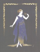 "Flower Petal Gown" Embossed Serigraph with Foil Stamping by Erte