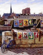 “Pont Neuf - Postcards from Paris suite” Framed & Signed Serigraph on Canvas