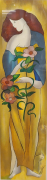 "Yellow II" Embellished Serigraph on Canvas by Linda Kinff