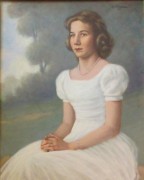 Original Painting of a Young Girl by Emil Hermann