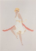 "April" Estate-Signed Embossed Serigraph by Erte