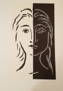 "Portrait en Doux Parties, Noire et Blanche" Lithograph by Pablo Picasso