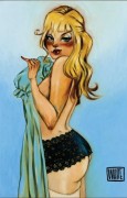 "Baby Blue" Hand-Embellished Giclee on Canvas by Todd White