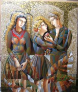 "A Rose For Her" Original Mixed Media on Canvas by Oleg Zhivetin