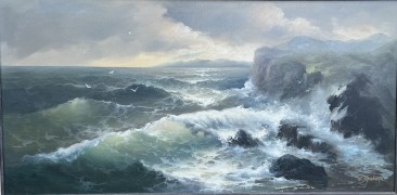 Untitled Seascape #1 Original Oil on Canvas by Eugene Garin