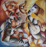 Columbian Rhythm Original Acrylic on Canvas by Alexandra Nechita