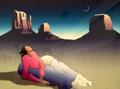 "Crescent Moon" Original Lithograph by R C Gorman