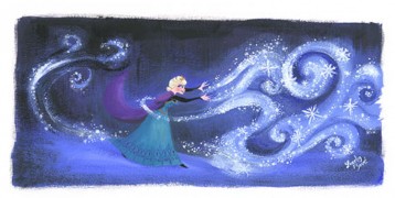 "Swirls of Snowy Magic" Hand-Deckled Giclée on Paper by Lorelay Bové    