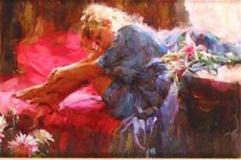 "Waking UP To Flowers" Giclee/Canvas by Michael & Inessa Garmash