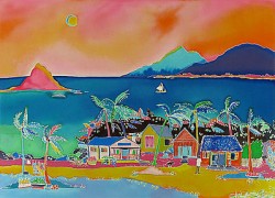 "Coconut Bay" Serigraph by Jennifer Markes