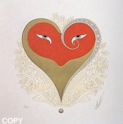 "Heart 11 Red" from the Hearts and Zephyrs Suite by Erte