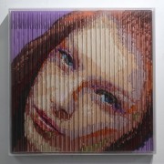 "Eye Contact #11" Acrylic, acrylic glass, wood panel. by Yury Darashkevich