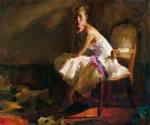 "Contemplation" Hand-Embellished Giclee/Hand-Textured Canvas by Michael & Inessa Garmash