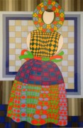 "Fille Femme"  Limited Edition Silkscreen by Victor Vasarely