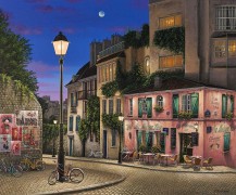 "La Maison Rose" Digital Pigment Print on Canvas by Liudmila Kondakova