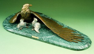 "Heirs to the Sky" bronze sculpture by Vince Valdez