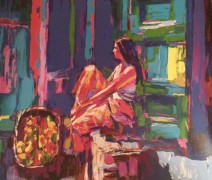 "Angela" 1980 Lithograph by Nicola Simbari