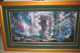 "Untitled Wooded Scene" Framed Cibachrome by James Coleman