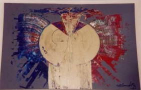 "Angel de Mi Guardia" Original Oil/Canvas by Orlando, A.B.