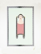 "Onyx Coiffure" Estate-Signed Embossed Serigraph with Foil Stamping by Erte