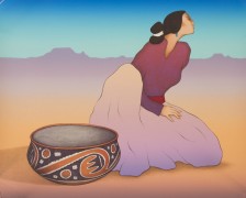 "Tonto Woman" Lithograph on Paper by RC Gorman