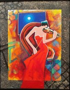 "Moonlit Movement" Original Acrylic on Canvas by Charles Lee