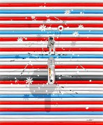 "Le Plus Beau Cosmonaute" (The Best Looking Cosmonaut) pigment print on canvas by Philippe Bertho