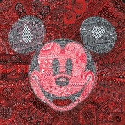 "MeHandi Mickey" Hand-Embellished Giclee/Canvas by Tennessee Loveless
