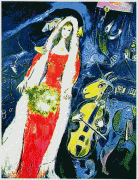 "Maries aux Village" (Marriage in the Village" Plate-Signed Serigraph by Marc Chagall