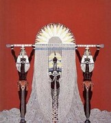"The Egyptian" Embossed Serigraph with Foil Stamping by Erte