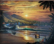 "Lahaina Dawn" Original Oil on Canvas by Christian Riese Lassen