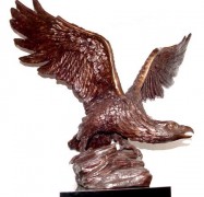 "Untitled" Eagle Bronze Sculpture by Jules Moigniez