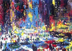 "Plaza Square" Serigraph by LeRoy Neiman