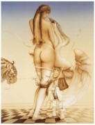 "Puppetmaster" Hand Pulled Stone Lithograph by Michael Parkes