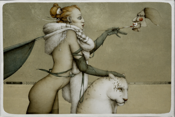 The Creation hand-pulled stone Lithograph on Paper by Michael Parkes
