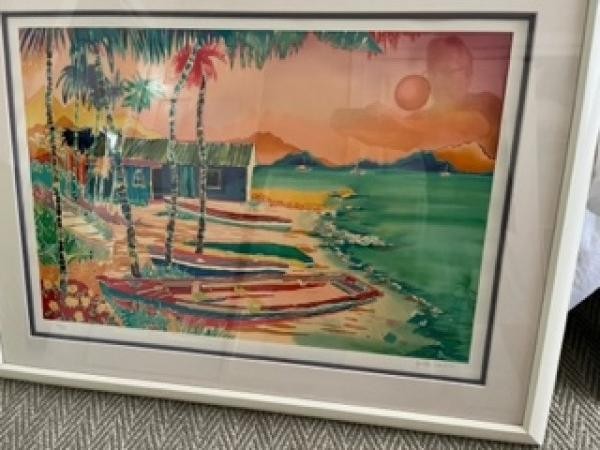 "Shoreside at Sunset" Serigraph by Jennifer Markes