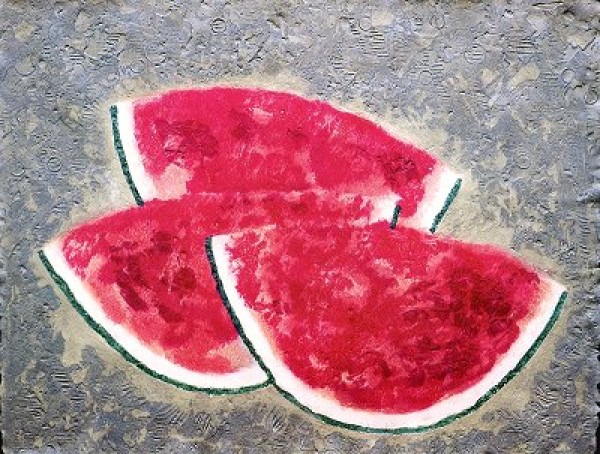 "Watermelon - Grey" Acryligraph by Byron Galvez