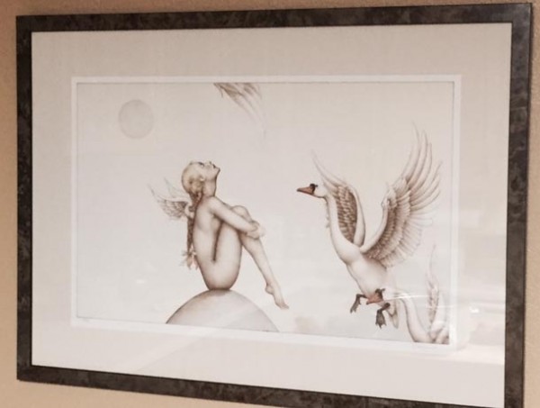 "Summer Breeze" Framed Stone Lithograph by Michael Parkes