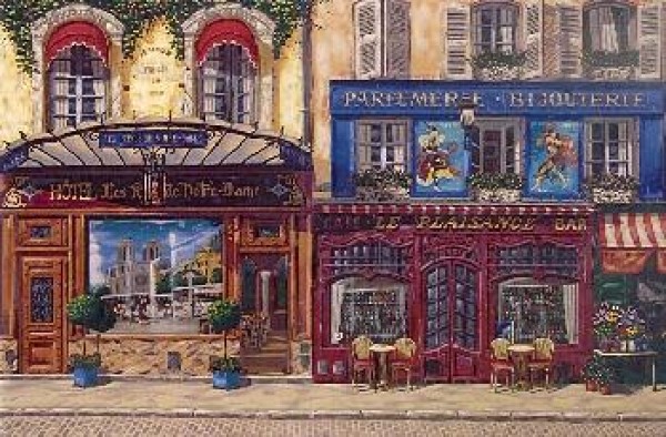 "Les Rives de Notre Dame" Serigraph on Linen Canvas by Liudmila Kondakova